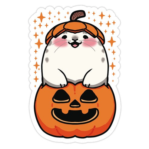 Cute Halloween Seal Die Cut Sticker