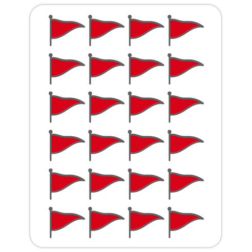 Red Flags Die Cut Sticker