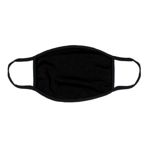 Black Flat Face Mask