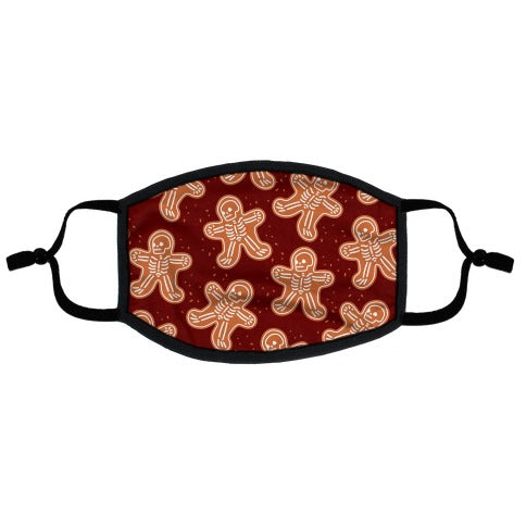Ginger Dead Skeleton Cookie Flat Face Mask