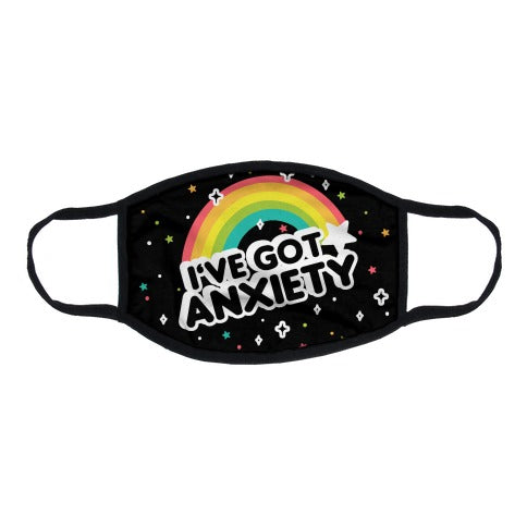 I've Got Anxiety Rainbow Flat Face Mask