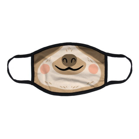 Sloth Mouth Flat Face Mask