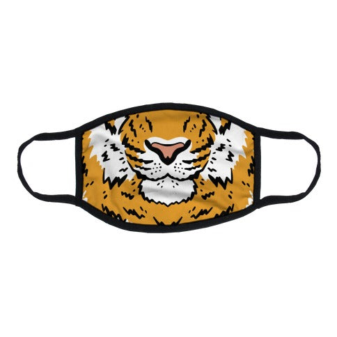 Tiger Face Flat Face Mask