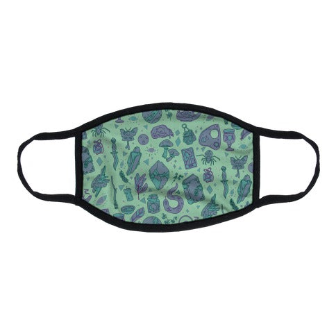 Witchy Pattern Flat Face Mask