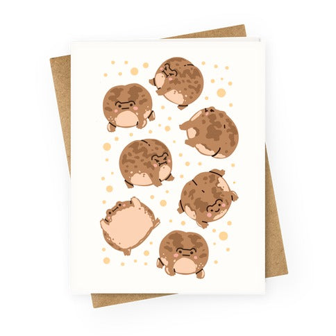 Desert Rain Frog Pattern Greeting Card