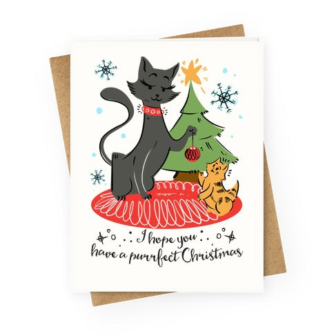 I Hope Have a Purrfect Christmas Greeting Card
