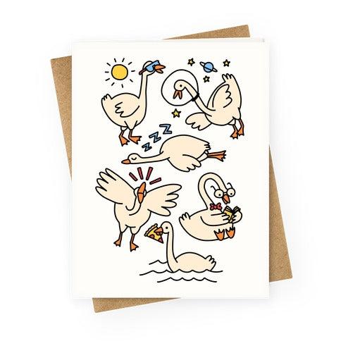 Silly Goose Studies Greeting Card