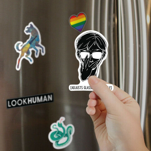 Adjusts Glasses Menacingly Magnet