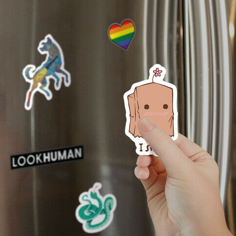 I Shy Paper Bag Magnet