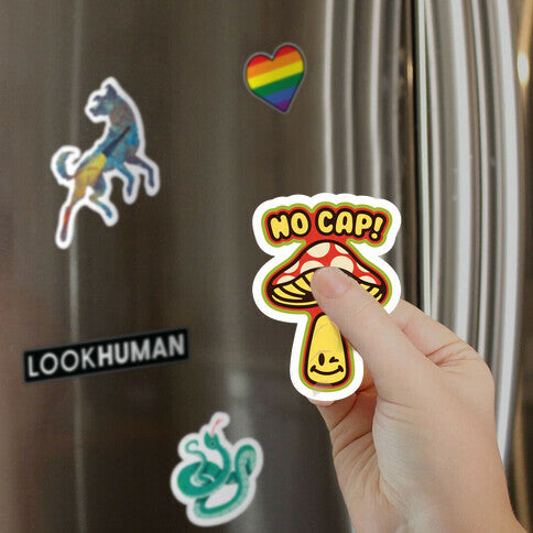 No Cap Mushroom Parody Magnet