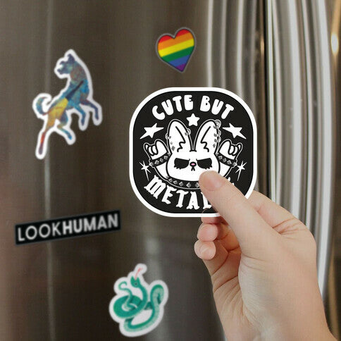 Cute But Metal AF Bunny Magnet