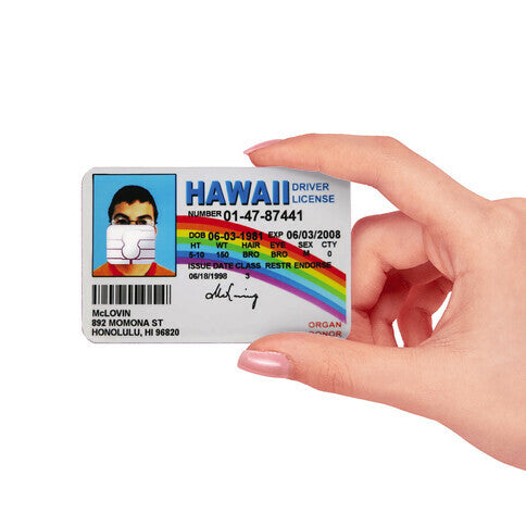 High School Movie Fake ID Hawaii Credit Card Skin