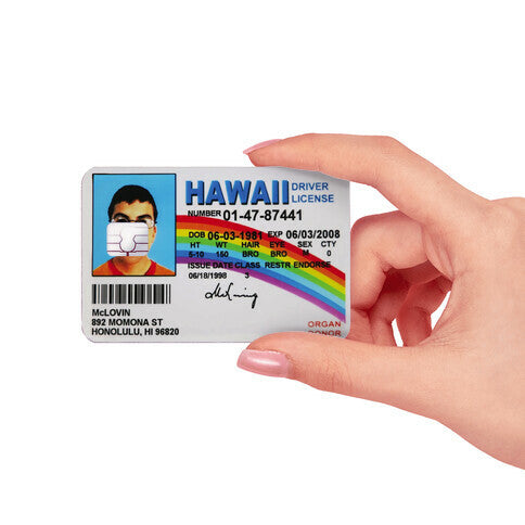 High School Movie Fake ID Hawaii Credit Card Skin