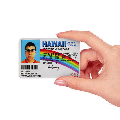 High School Movie Fake ID Hawaii Credit Card Skin