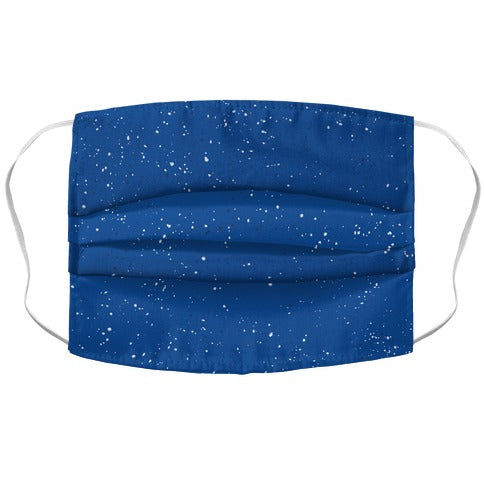Blue Speckled Camp Pattern Face Mask