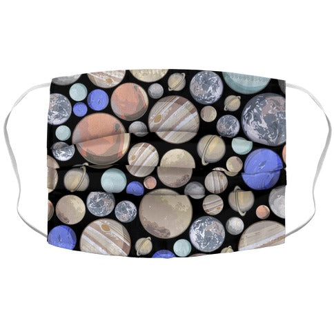 Planets Pattern Face Mask