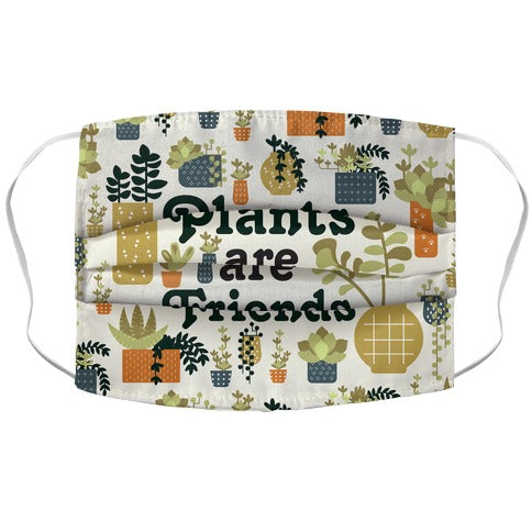 Plants Are Friends Retro Face Mask