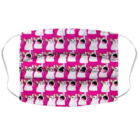 Pop Cat Pattern Face Mask