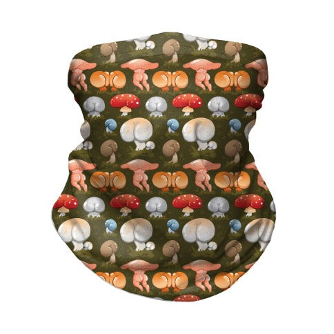 Butt Mushroom Pattern Neck Gaiter