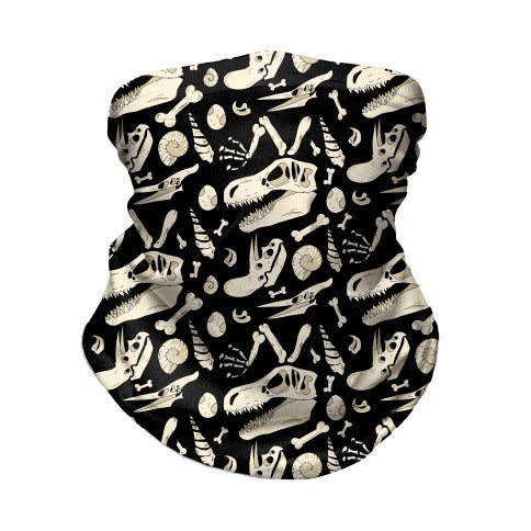Dino Fossils Pattern Neck Gaiter