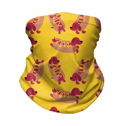 Hot Doggie Pattern Neck Gaiter