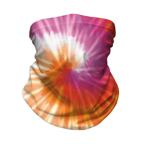LGBTie dye: Lesbian Neck Gaiter