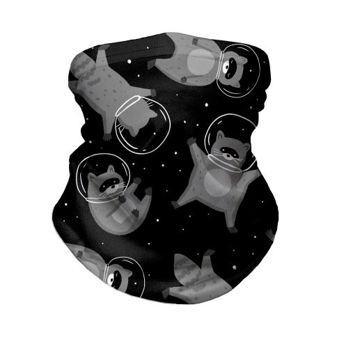 Raccoons In Space Neck Gaiter