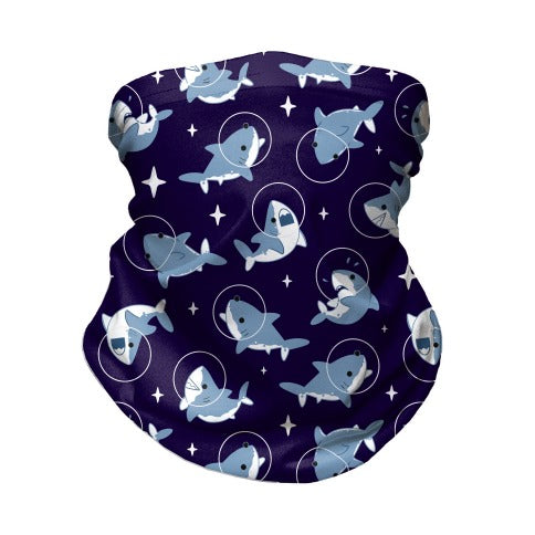 Space Shark Pattern Neck Gaiter