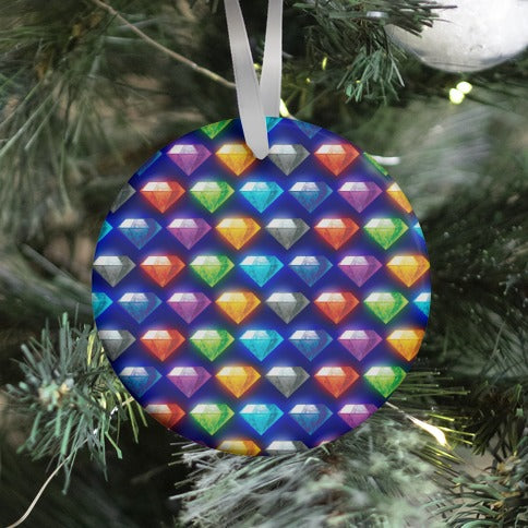Chaos Emeralds Pattern Ornament