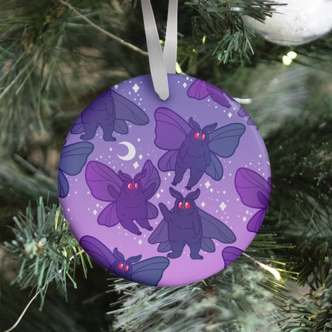 Chubby Mothman Nighttime Pattern Ornament