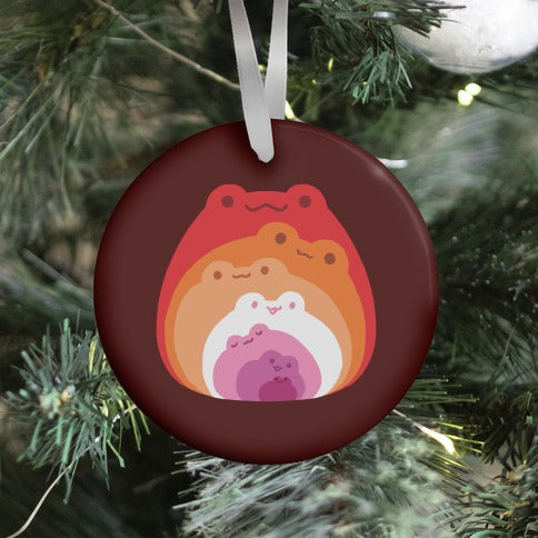 Frogs In Frogs In Frogs Lesbian Pride Ornament