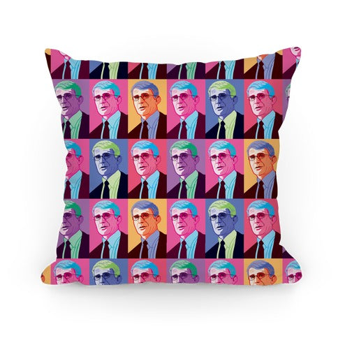 Anthony Fauci Pop Art Pillow