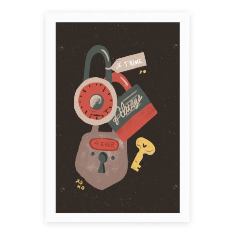 Paris Love Locks Poster
