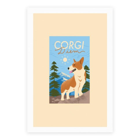 Corgi Diem Poster