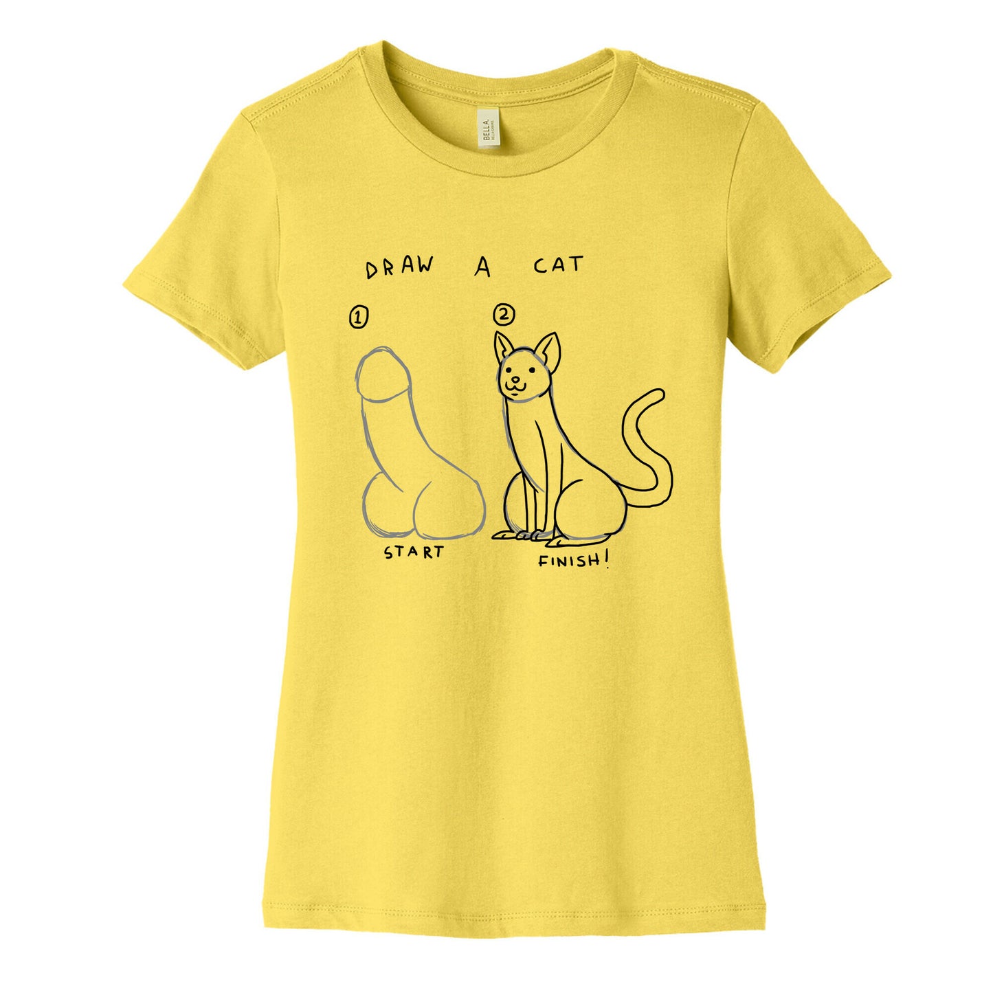 How To Draw a Cat Women's Cotton Tee
