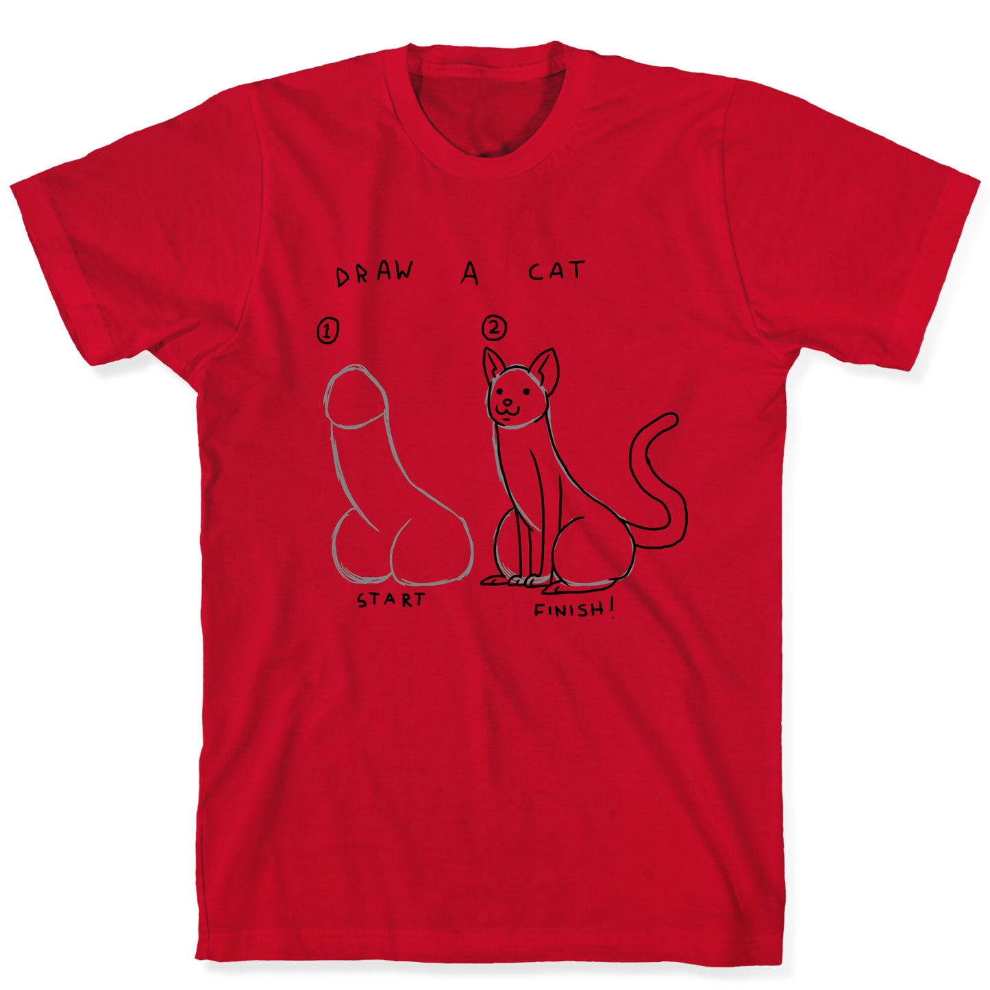 How To Draw a Cat T-Shirt