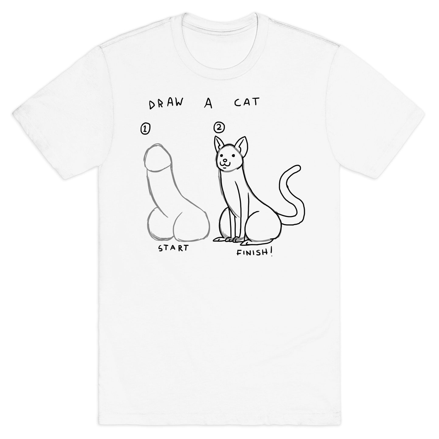 How To Draw a Cat T-Shirt