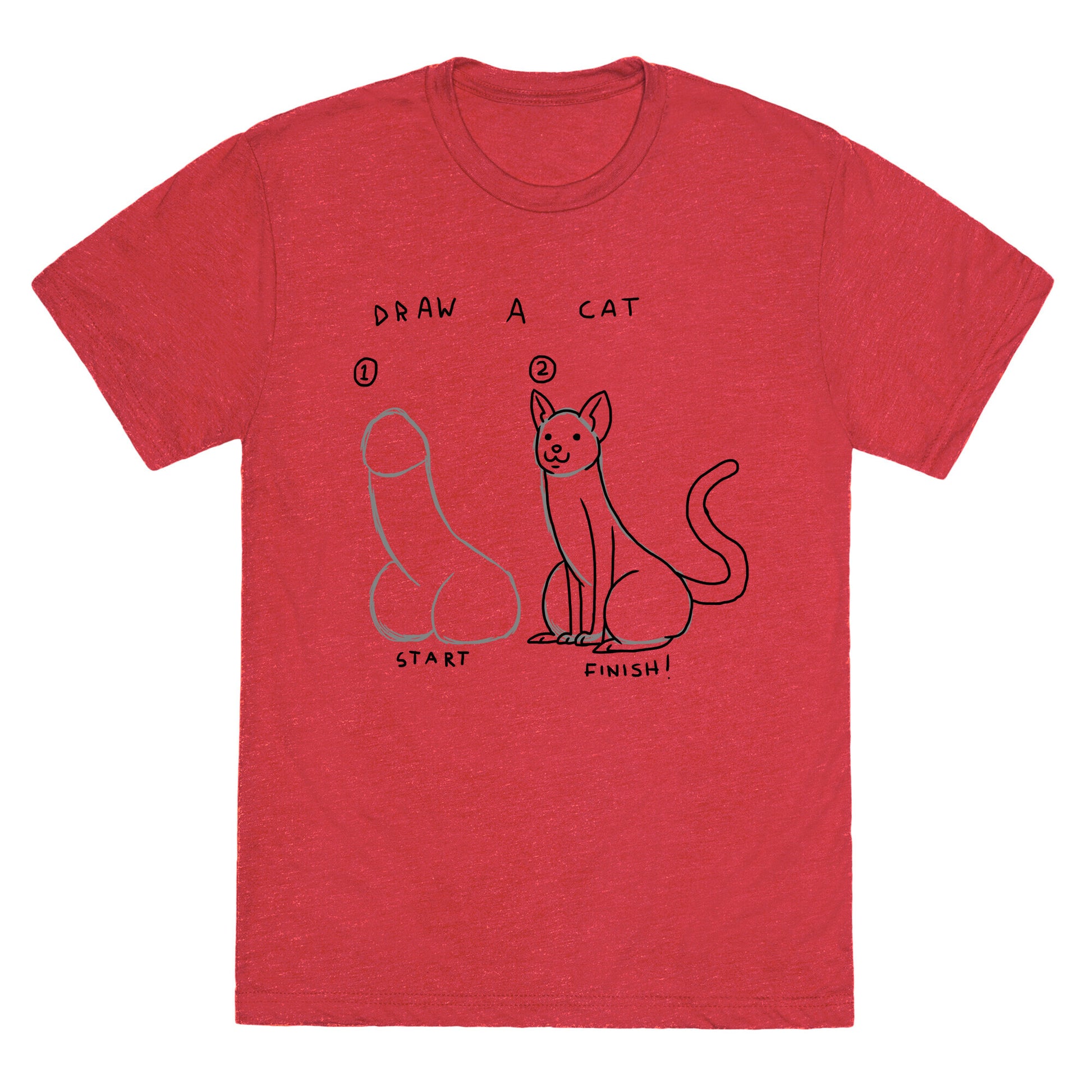 How To Draw a Cat Unisex Triblend Tee