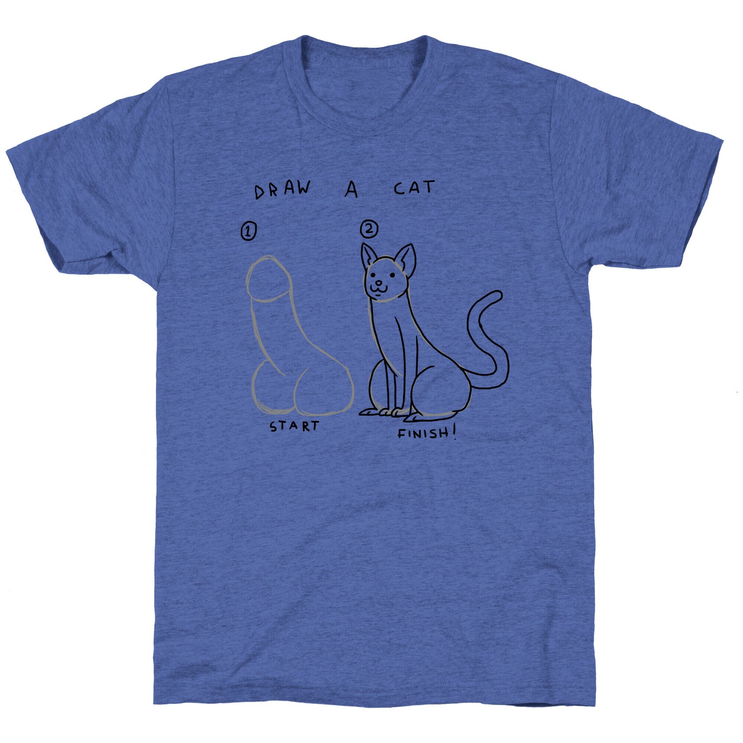 How To Draw a Cat Unisex Triblend Tee