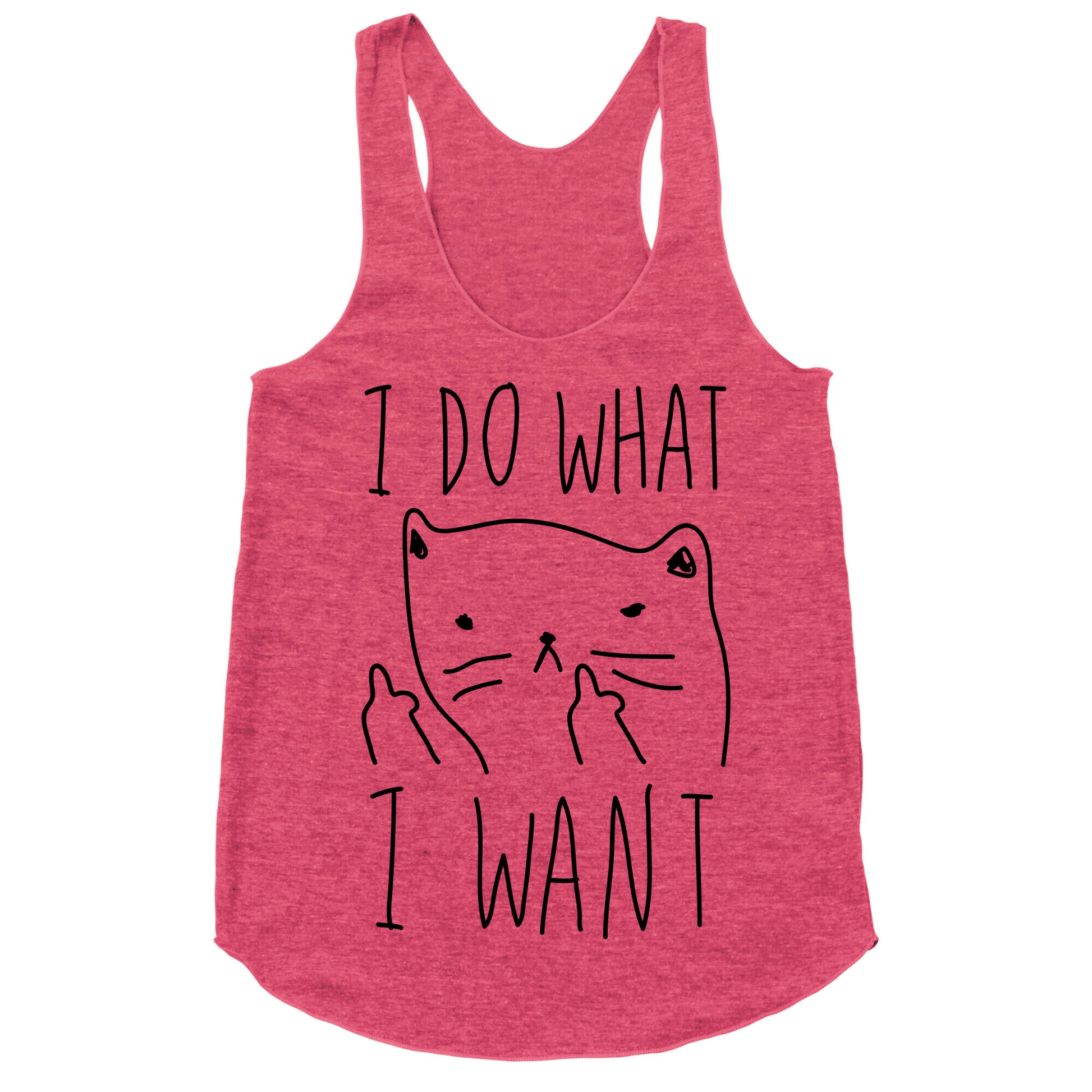 I Do What I Want Cat Racerback Tank