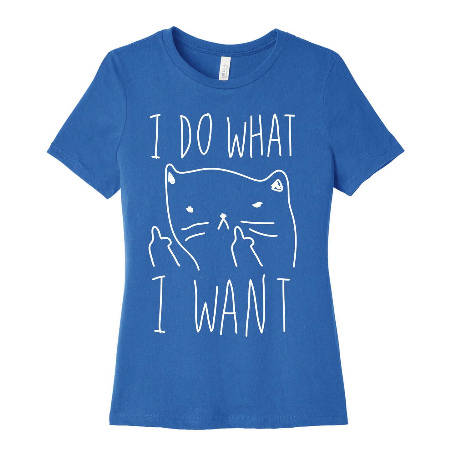 I Do What I Want Cat Women's Cotton Tee