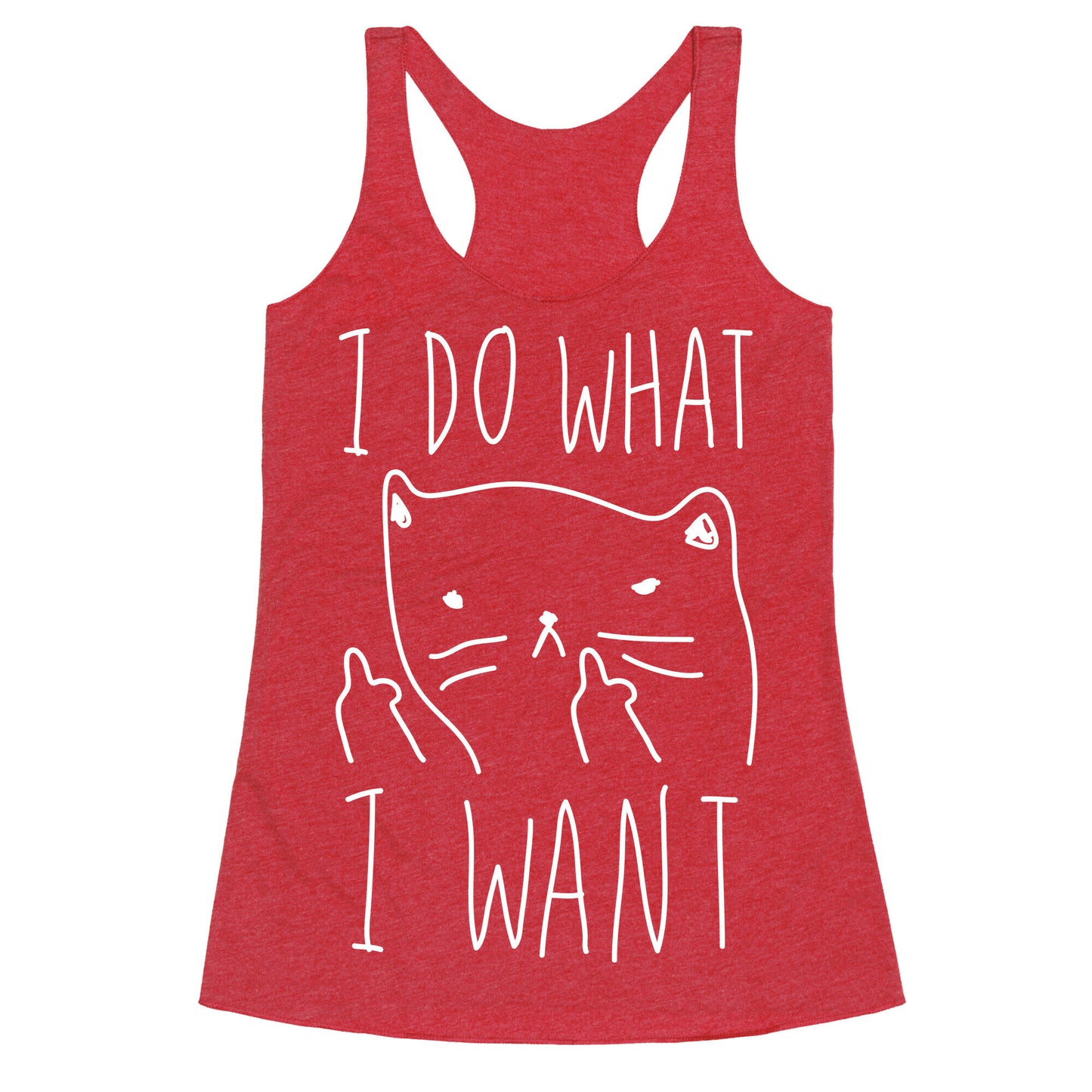 I Do What I Want Cat Racerback Tank