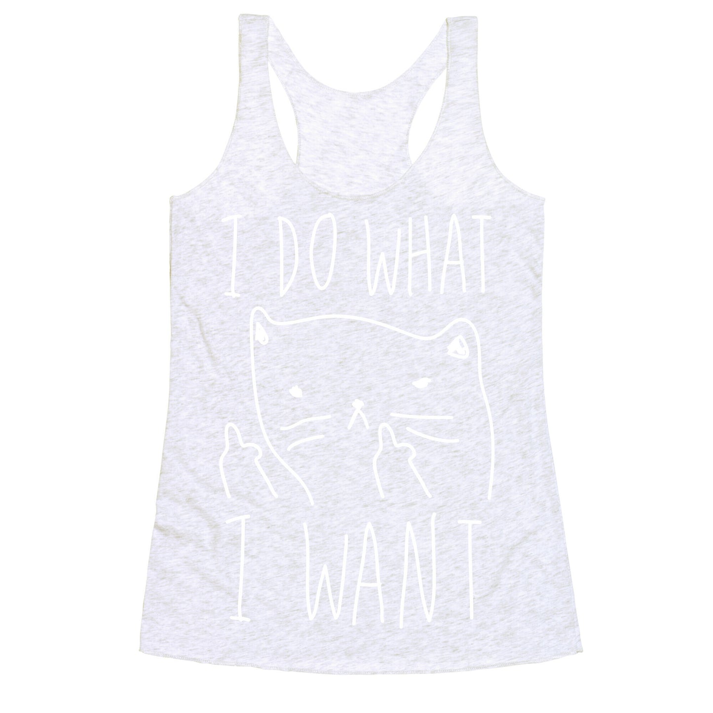 I Do What I Want Cat Racerback Tank