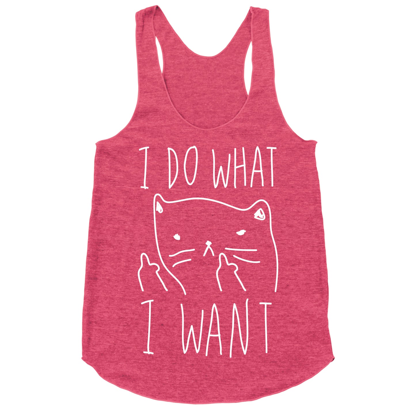 I Do What I Want Cat Racerback Tank