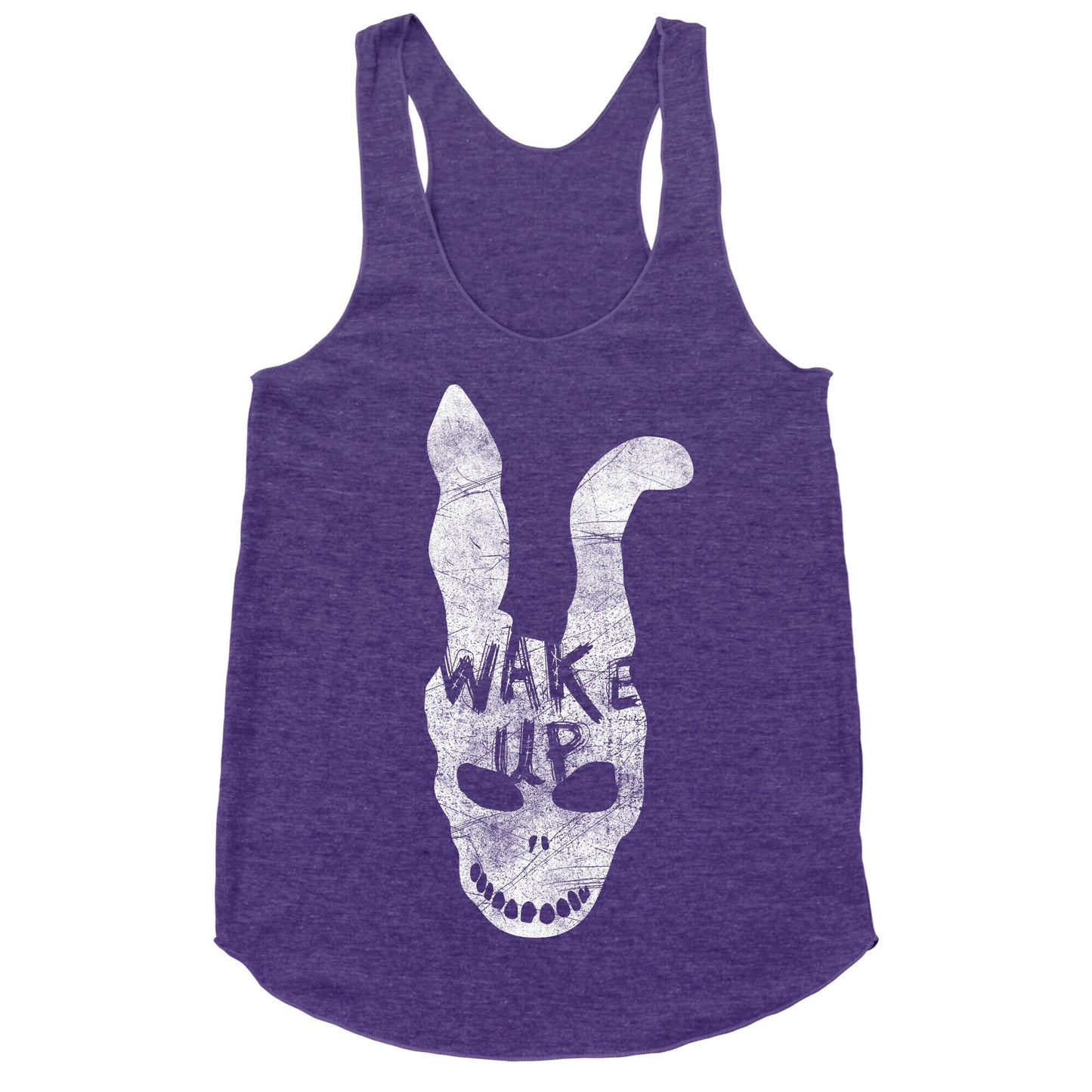 Donnie Darko Wake Up Frank Mask Racerback Tank