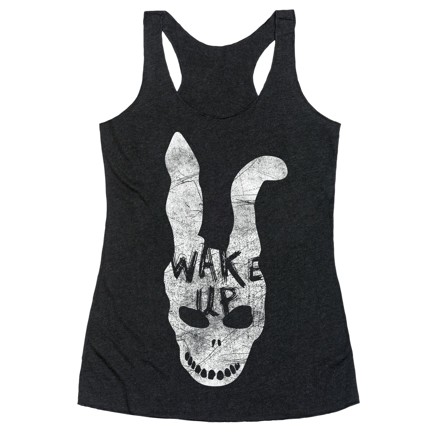 Donnie Darko Wake Up Frank Mask Racerback Tank