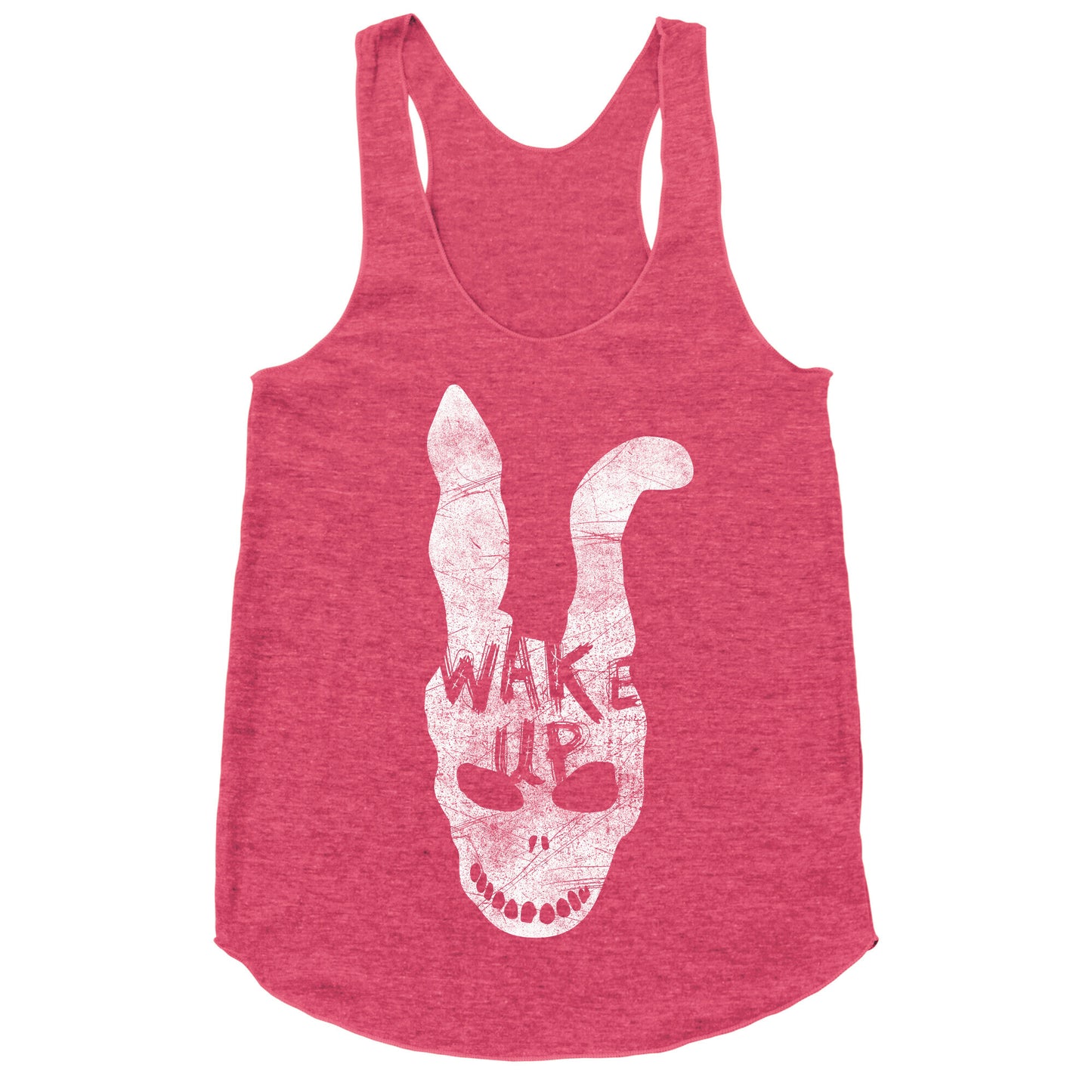 Donnie Darko Wake Up Frank Mask Racerback Tank