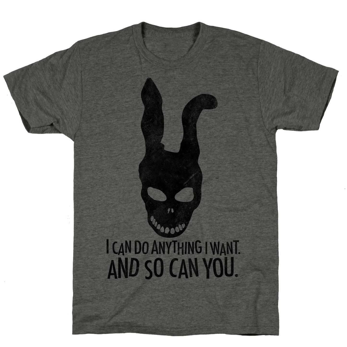 I Can Do Anything I Want Donnie Darko Frank Mask Unisex Triblend Tee