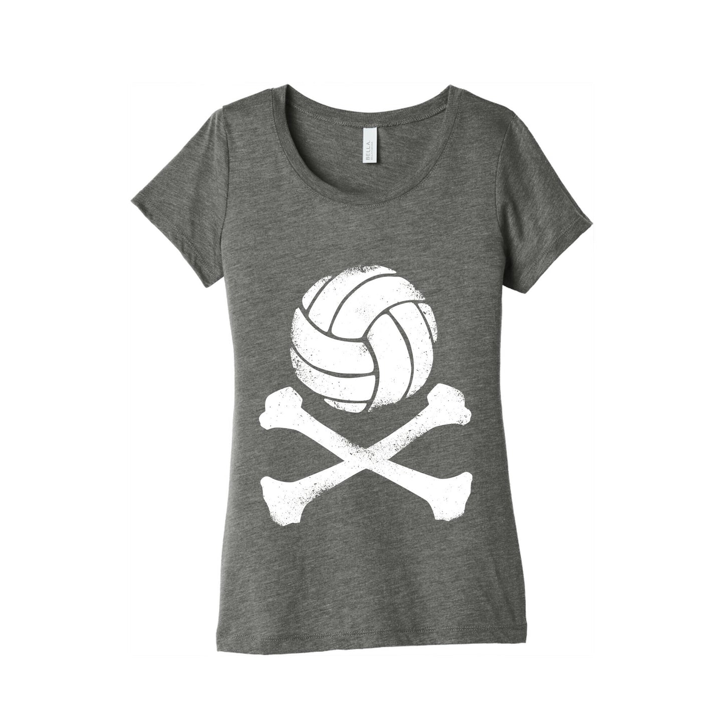 Volleyball and Crossbones (White Vintage) Women's Triblend Tee