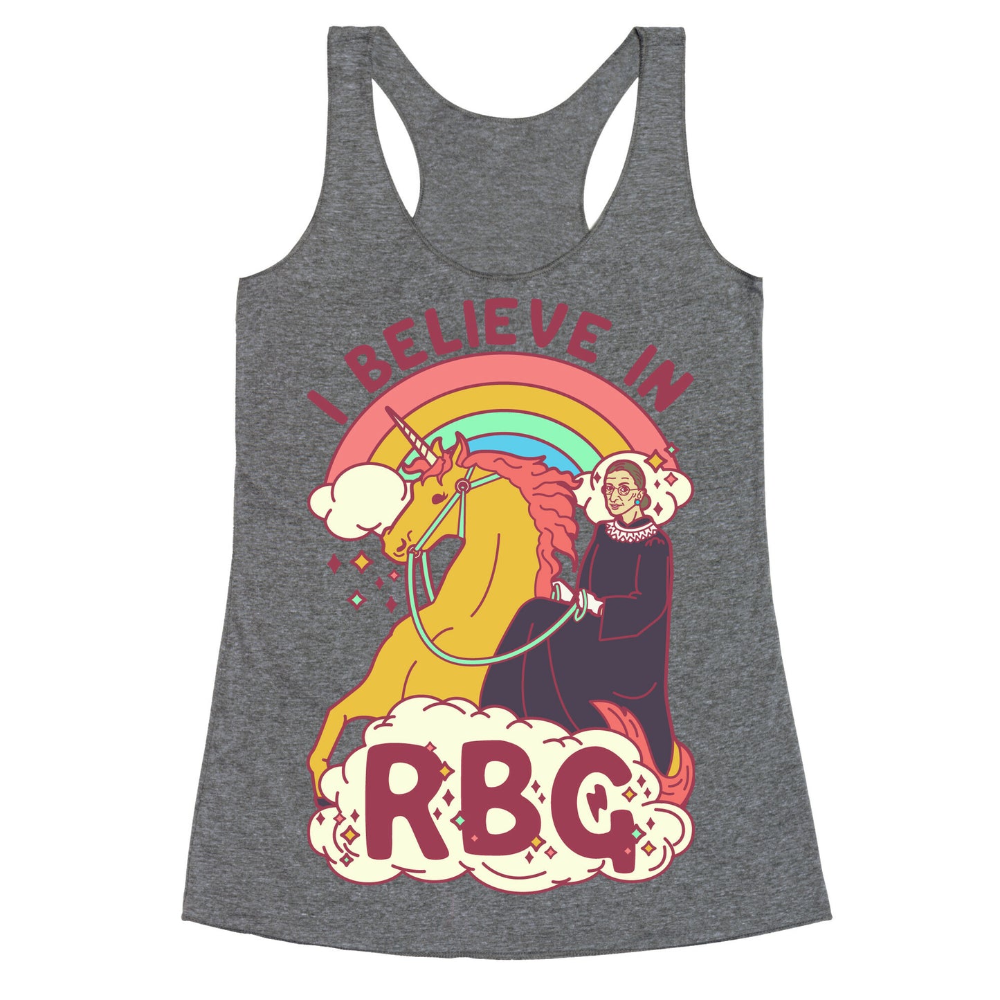 I Believe in RBG Racerback Tank